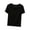 Black, variant on Womens Summer Tops Stylish Short Sleeve Round-Neck Comfy Solid Color Regular Tops