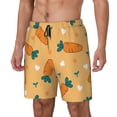 thumbnail image 2 of Balery Love Carrot Mens Swim Trunks Swim Shorts for Men Quick Dry Inseam Beach Shorts with Compression Liner Pocket-Small, 2 of 9