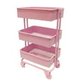 thumbnail image 4 of 1:12 3 Tier Storage Shelf w/ Dollhouse Furniture Kitchen Room Pink, 4 of 6