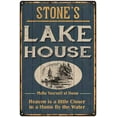 thumbnail image 1 of STONE'S Lake House Blue Cabin Home Decor Gift 8x12 Metal 108120038162, 1 of 1