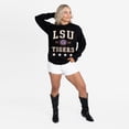 thumbnail image 4 of Women's Gameday Couture Black LSU Tigers Oversized Everyday Star Long Sleeve T-Shirt, 4 of 5