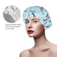 thumbnail image 2 of KLL Sailboats Anchors Pattern Shower Cap & Bath Cap for Women,Reversible Oversized Waterproof Shower Caps for all Hair Lengths,Elastic Reusable Bathing Hair Cap, 2 of 6