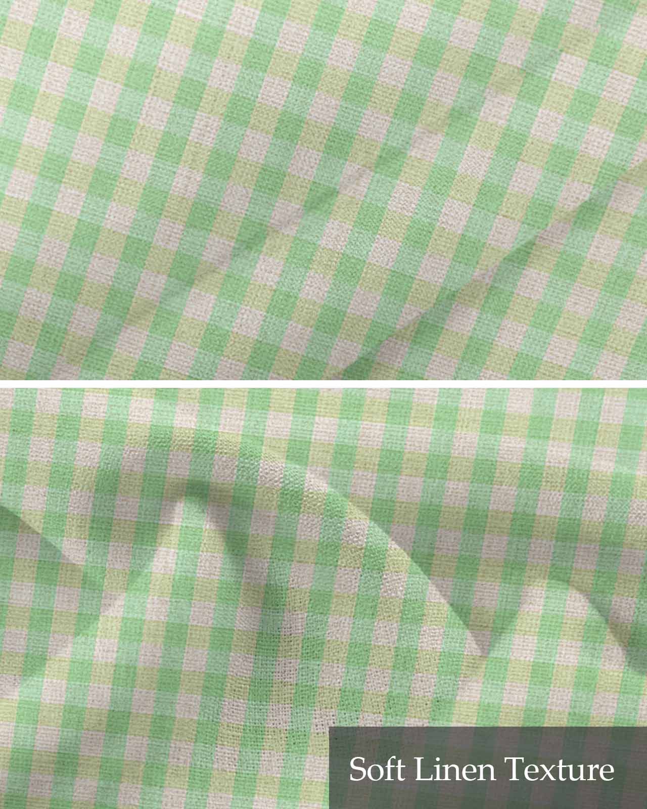 Sage Green Kitchen Valances for Windows Farmhouse Linen Window Valance Curtain for Living Room Window Treatment Grid Checkered Plaid Gingham Lattice Trellis Valance Rod Pocket Topper, 54 x 18 Inch