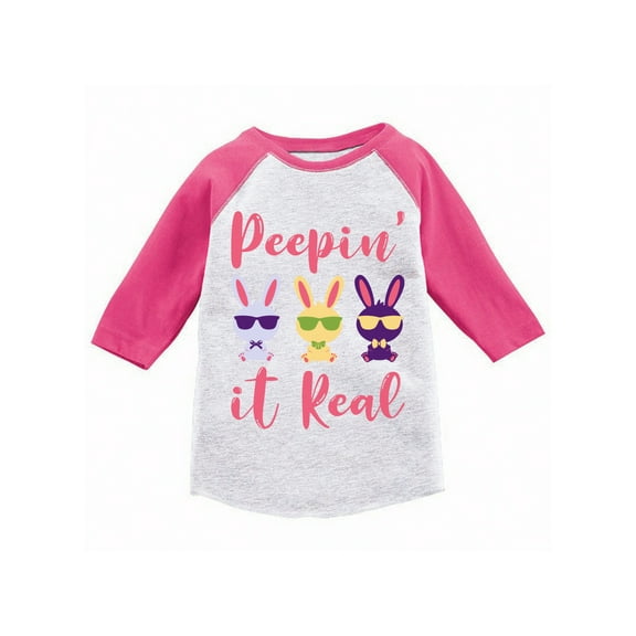 Easter Bunny Kids Outfit Unisex Happy Easter 2021 2T 3T 4T Girls Clothing 5 Years Old Boy Shirt Peepin’ it Real Raglan Tee