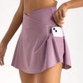 thumbnail image 1 of Luce elegante y siéntete cómoda: faldas de tenis 2 en 1 con pantalones cortos y pantalones cortos de yoga y golf con bolsillo interior de cintura alta para ropa deportiva para mujer, 1 of 4