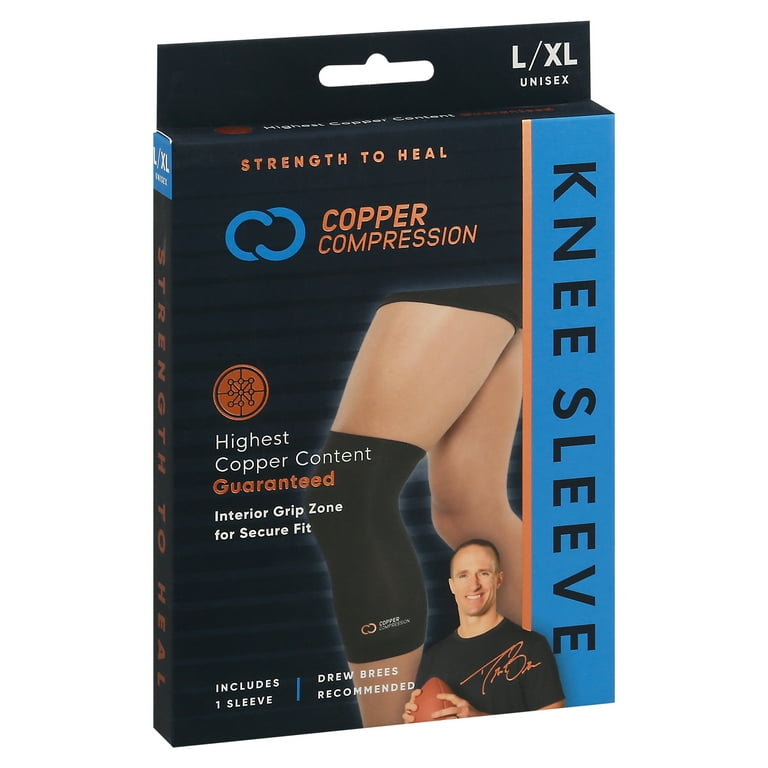 Copper Compression Knee Brace and Support Sleeve for Women and Men