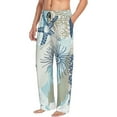 thumbnail image 3 of Kdxio Algae Corals and Seashells Print Men's Sleep Pajama Pant Lounge Pants with Pockets, 3 of 8