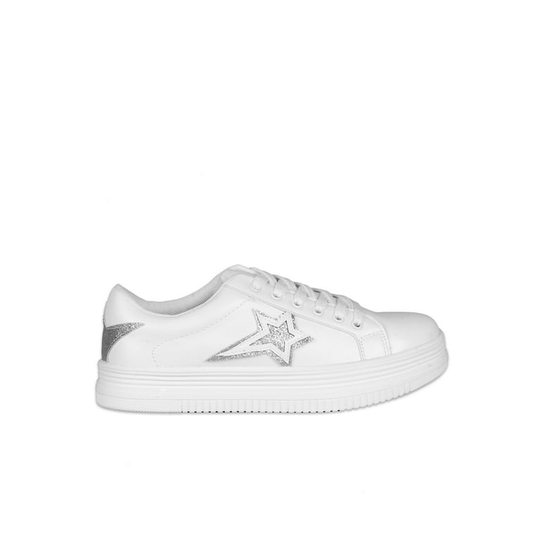 Nature Breeze Star Women s Platform Sneakers in White Walmart