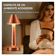 thumbnail image 2 of Lámpara de mesa 2 Piezas Recargable Regulable Malubero, Color Rosa Dorado Led, 2 of 5