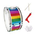 thumbnail image 2 of Juego de caja con baquetas de tono brillante, instrumento musical, con guantes y correa para niños, adultos, estudiantes, escenario de práctica. 11 pulgadas, 2 of 10