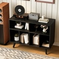 thumbnail image 4 of Gaderth Record Player Stand with Vinyl Storage,  Turntable Stand with Vinyl Storage Holds, 39.5in Wood Turntable Table with Charging Station, Up to 350 Albums for Living Room, Office, 4 of 6