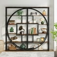 thumbnail image 7 of Tribesigns 70.8 inch Tall Bookshelf, 5-Tier Etagere Bookcase, Modern Book Shelf Display Tack Shelving with 8 Open Storage Shel for Home Office, Living Room, Rustic Brown, 7 of 7