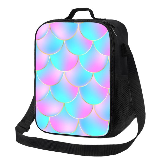 Disketp Purple Dragon Scales Bolsa Térmica Estampada para Almuerzo, Lonchera para Hombres y Mujeres Adultos