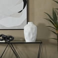 thumbnail image 3 of CosmoLiving by Cosmopolitan 14" Abstract Faceted White Ceramic Vase, 3 of 12