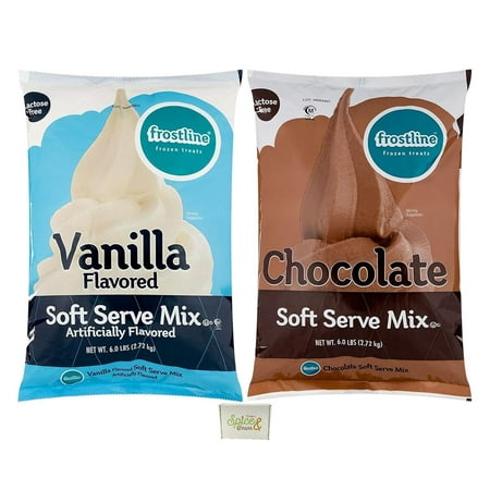 Chocolate & Vanilla Soft Serve Powdered Ice Cream Mix | Lactose Free | Kosher | 6 lb. Bag each Chocolate & Vanilla Soft Serve Powdered Ice Cream Mix | Lactose Free | Kosher | 6 lb. Bag each