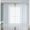 thumbnail image 3 of THD Essentials Sheer Voile Window Treatment Rod Pocket Curtain Panels - Pair, 3 of 39