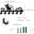thumbnail image 2 of Dog Themed Key Hook Wall Keychain Hangers with 6 Hooks Metal Black Pet Animal Iron Decor Hanging Organizer Mounted Rack Holder for Home Entryway Front Door Hallway Office 10.6 x 5.1 Inch diy, 2 of 9