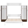 thumbnail image 6 of Harper & Bright Designs Full Murphy Bed Wall Bed with Closet, Full Size Cabinet Bed Folding Wall Bed with Storage Drawers and Desk for Guest Room Office, White, 6 of 13