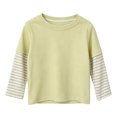 thumbnail image 4 of JFOPQVSM Fake-Two Piece Patchwork Long Sleeve Basic Tees Girls Boys Long Sleeve Baseball Raglan T-Shirt Cotton Baby,Toddler, 4 of 5