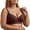 Brown, variant on QHFBli Women Plus Size Full Cup Underwire Bra, Wide Adjustable Straps Push Up Support Large Bust Brassiere Beige XL