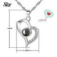 thumbnail image 2 of Collar de plata de ley 925 Te amo Collar de amor de 100 idiomas - Plata Kuyhfg Bienvenido a Kuyhfg, 2 of 5