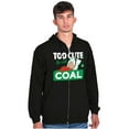 thumbnail image 5 of Swee'Pea Too Cute Get Coal Christmas Zip Up Hoodie Men's Women's Brisco Brands S, 5 of 6