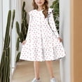 thumbnail image 6 of Spazoro Girls Tiered Midi Dress, Crew Neck Soft Ruffled Long Sleeve Floral Print Casual Party Dress White Size 10, 6 of 6