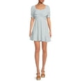 thumbnail image 2 of No Boundaries Juniors’ Puff Sleeve Dress, 2 of 5