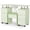Green, variant on Ktaxon Nail Desk and Chair Set, Manicure Table Storage Station with 4 Drawers, Lockable Wheels, White