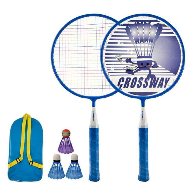 facefd Kids Badminton Racket Badminton Set School Sports Badminton Racket with 3 Balls and Carrying Bag Child Toys