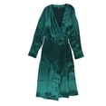 thumbnail image 1 of Alfani Womens Solid Wrap Dress teal 16, 1 of 2