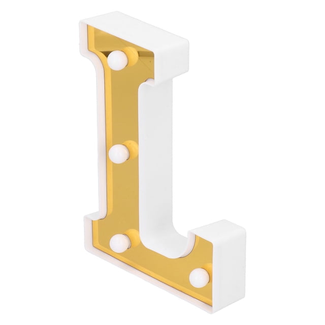 Artefactos de iluminación, lámpara LED en forma de L, lámpara con letras en inglés, luz del alfabeto, rendimiento de alta gama