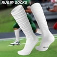 thumbnail image 3 of Tignapoo Elite Rugby Socks - White, L/XL (43-47) - Cotton, Polyester, Spandex Blend - Multiple Color Options, 3 of 4