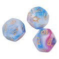 thumbnail image 4 of Juego De Dados De Astrología, Purpurina Acrílica, 3 Piezas, Dados Poliédricos Resistentes Al Desgaste Aleatorio, Fáciles De Rodar Para Adivinación ANGGREK JH2013, 4 of 8