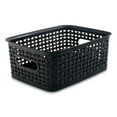 thumbnail image 2 of Plastic Weave Bin, Small, 10" X 7.5" X 4", Black | Bundle of 2 Each, 2 of 2
