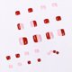 thumbnail image 2 of Uñas de los pies brillantes, uñas postizas cuadradas para pedicura, uñas postizas acrílicas, puntas para mujeres y niñas, 24 unidades, 2 of 3