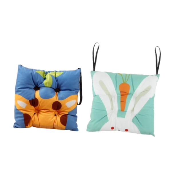 2 almohadillas para sillas de comedor, cojines de asiento, cojines suaves para sillas de interior con lazos para sala de estar, cocina, jardín y hogar Conejito y ciervo