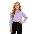 thumbnail image 4 of JAJAHO Tween Dress Shirts Boys And Girls Plain Long Sleeve Button Down Shirts, Sizes 9-16Y, 4 of 6