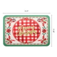 thumbnail image 6 of Placemats Set of 6 Leather Placemats, Washable Kitchen Table Mat, Seasonal Holiday Christmas Place Mats for Party Red/Green 17.7*11.8inch, 6 of 6