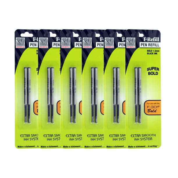 Zebra F301, F301 Ultra, F402, 301A, Spiral Ballpoint Pen Refills