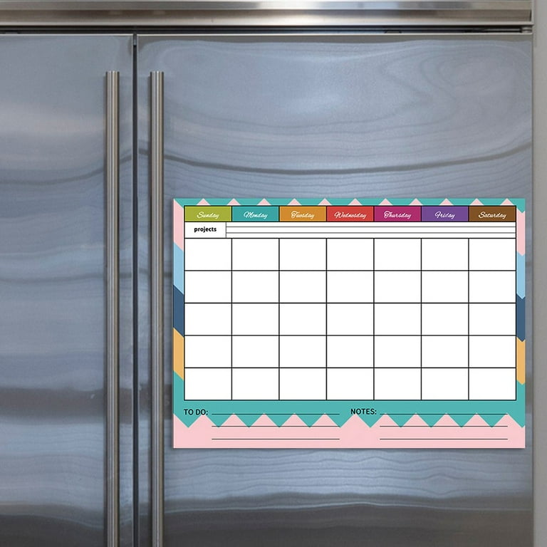 Acrylic Fridge Calendar l Clear 2 Set Acrylic Calendar Planner Board for  Refrigerator  Eco-Friendly Whiteboard 16 x 12 Inches, Calendar Dry Erase  Board for Refrigerator, Includes 6 Dry Erase Markers, Price