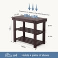 thumbnail image 3 of Bigleap 3-Tier Bamboo Shoe Rack Bench, Entryway Storage Organizer for Hallway, Bedroom, Balcony, Small Spaces,Brown,11.3''x 19.7'' x 17.8'', 3 of 8