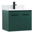 thumbnail image 2 of Elegant Decor Penn 24" MDF Single Bathroom Vanity with Backsplash in Green, 2 of 9