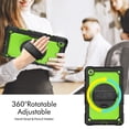 thumbnail image 3 of Samsung Galaxy Tab A7 Lite Case 8.7" with Screen Protector 360 Rotating Hand Strap Stand, Dteck Drop-Proof Rugged Case for Galaxy Tab A7 Lite 2021 SM-T220/T225/T227,Black+Green, 3 of 7