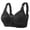 A-Black339, variant on Lace Daisy Bras For Older Women Convenient Snap Front Closure Adjustable Straps Wireless Bra Back Smoothing Bras