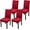 Wine Red, variant on Dining Room Chair Covers Set of 4, Large Thick Stretch Soft Spandex Removable Washable Solid Color Chair Slipcovers Protector for Dining Room,Hotel,Ceremony (Wine Red, 4 Pack)