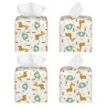thumbnail image 2 of Fuzoiu Giraffe And Elephant Print Tissue Box Cover Holder, Square Leather Tissue Box,PU Leather Decorative Organizer for Tabletop, Bathroom, Car, Office, 2 of 7