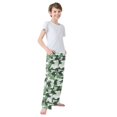 thumbnail image 4 of FORMRS Kids Pajama Pants with Pockets Size 6-8Y Boys Lounge Sleep Bottoms, Army Green Camouflage Pattern, 4 of 8