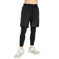 thumbnail image 3 of GYRATEDREAM Boys Compression Pants 2 in 1 Athletic Workout Legging Quick Dry Basketball Tights Shorts and Leggings with Pocket, 3 of 4