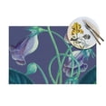 thumbnail image 4 of XMXT 1 Pcs Woven Placemats, Purple Watercolor Flower Stain Resistant Anti-Skid Placemat for Kitchen Table, 12 x 18 inches, 4 of 6